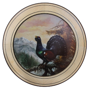 AKAH Ereschijven voor bijzondere prestaties von AKAH Ehrenscheibe Auerhahn im Wechselrahmen 50cm 38632010