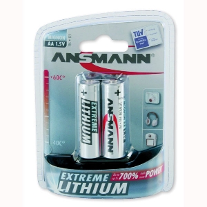 Lampen voor terrein en outdoor von AKAH 2x ANSMANN Extreme Lithium Batterie 1,5 V Mignon AA 69046000
