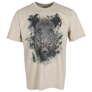 AKAH Overhemden en T-shirts voor buiten von AKAH ALMTRACHT T-Shirt Wildsau, sand 83814004