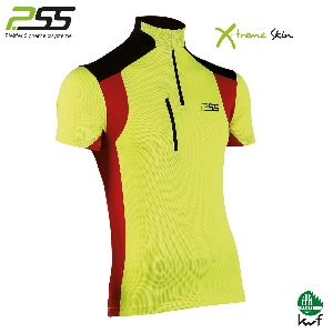 PSS X-treme Skin Kurzarm-Shirt gelb/rot