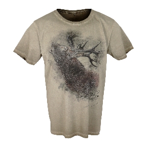 AKAH Overhemden en T-shirts voor buiten von AKAH ALMTRACHT T-Shirt Hirsch, braun 83819004